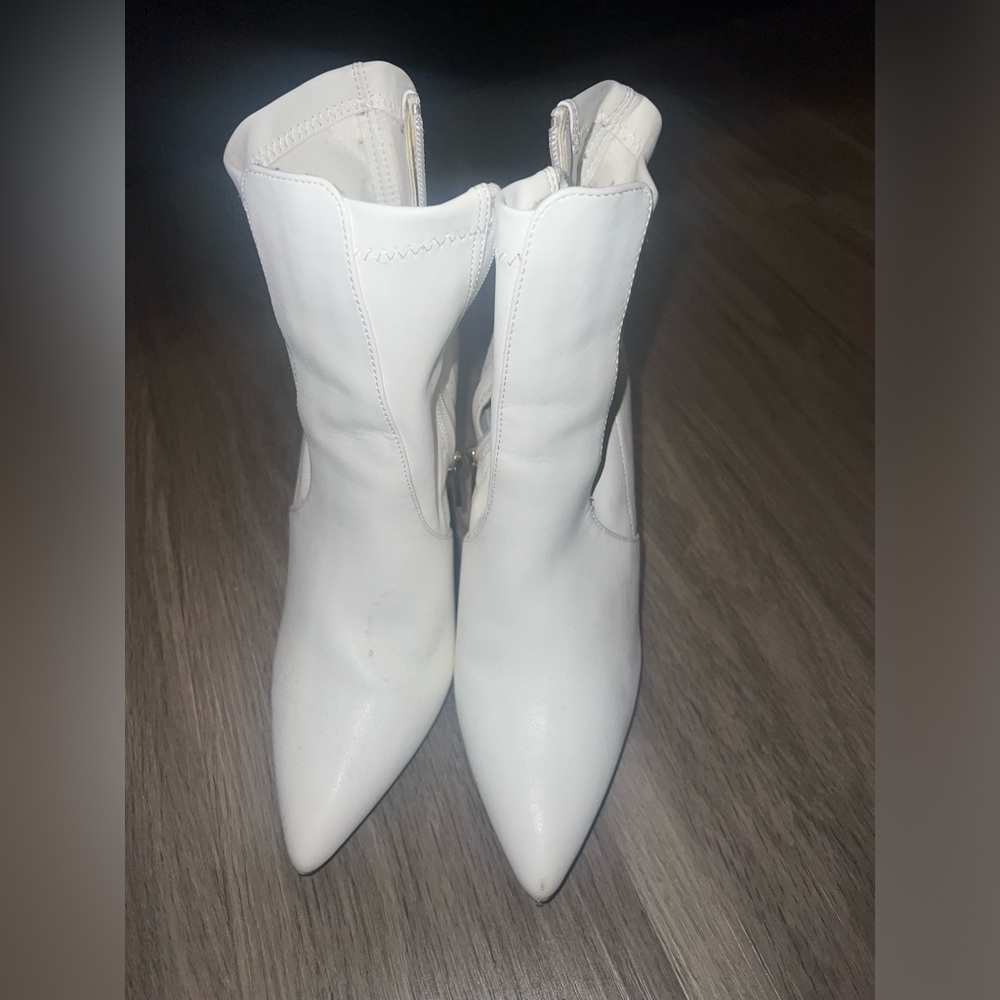 white boot heels